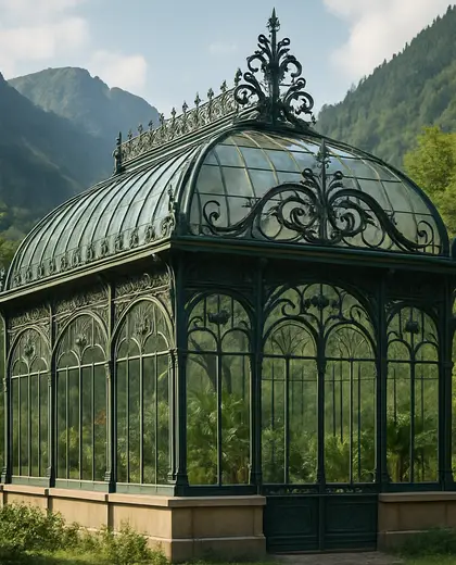 art nouveau greenhouse — roof (mountain)