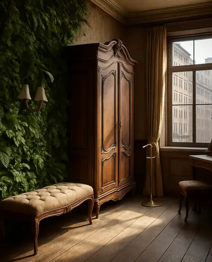 vintage vertical garden — dressing room (urban)