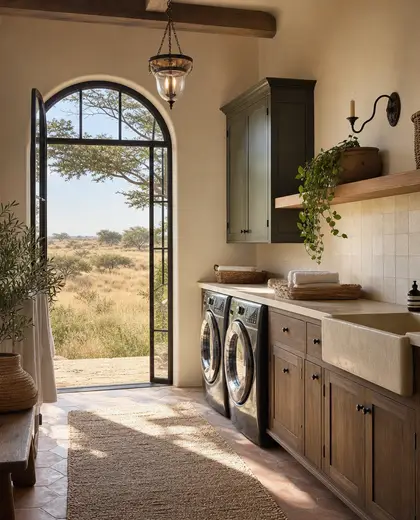 mediterranean house — laundry room (savanna)