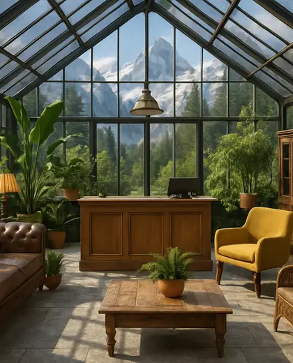 eclectic greenhouse — reception (alpine)