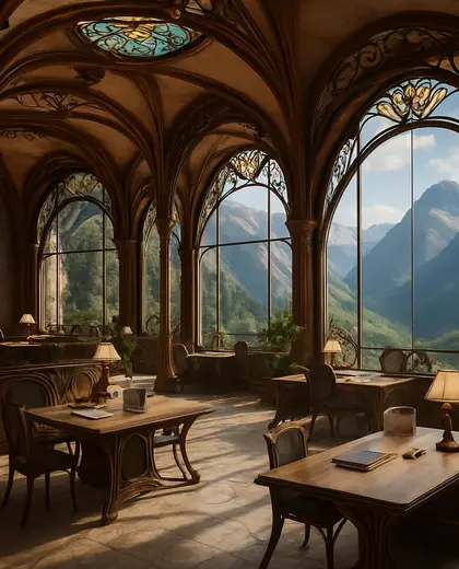 art nouveau public space — open office (mountain)