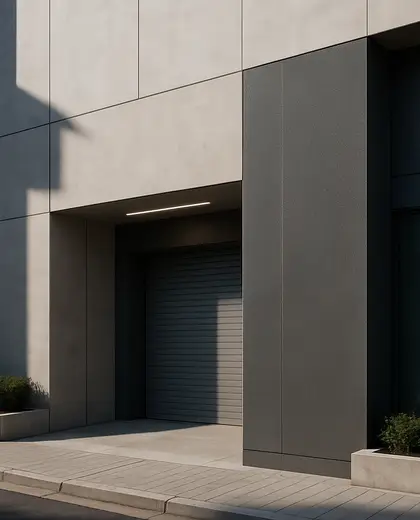 contemporary facade — storage room (urban)