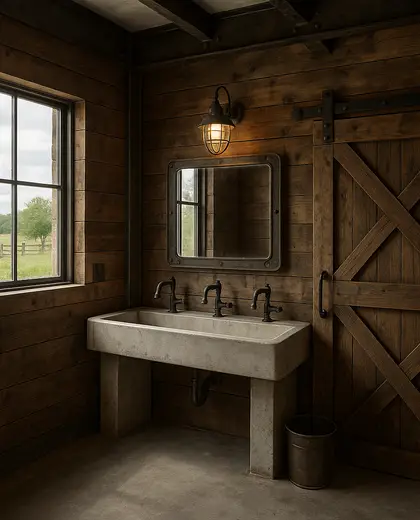 industrial farmhouse — rest room (rural)