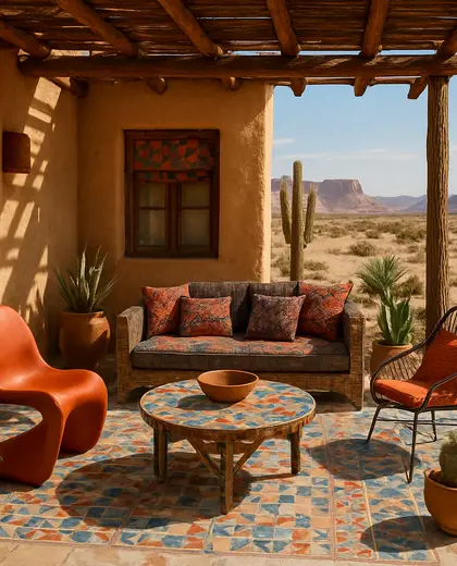 eclectic house — terrace (desert)