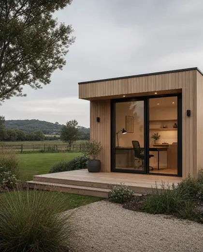 minimalist yard — home office (rural)