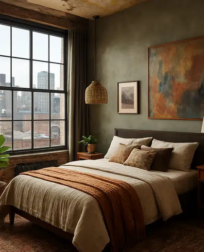 eclectic apartment — bedroom (urban)