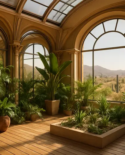 art deco indoor garden — deck (desert)