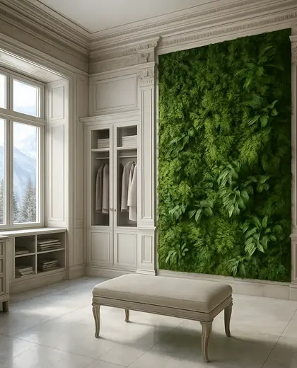 neoclassical vertical garden — walk in closet (alpine)