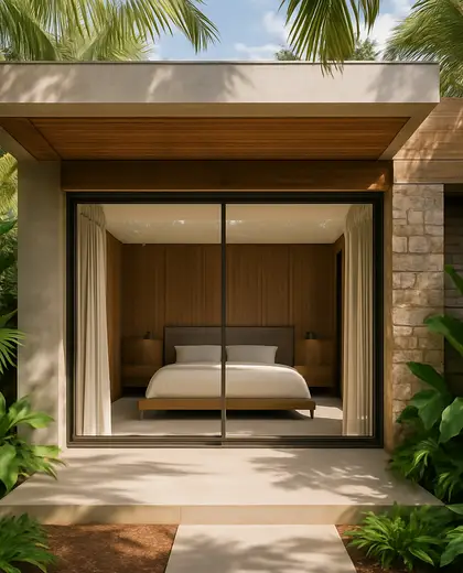 modern facade — master bedroom (tropical)