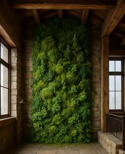 rustic vertical garden — main hall (alpine)