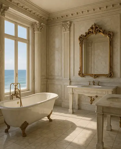 neoclassical apartment — rest room (ocean)