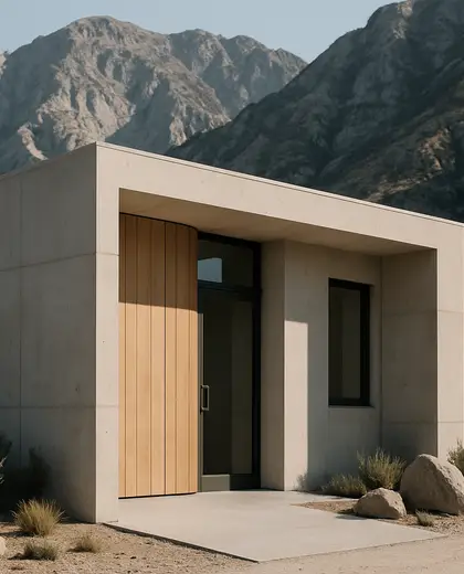minimalist facade — rest room (mountain)