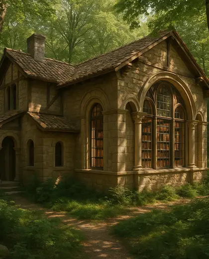 renaissance farmhouse — library (forest)