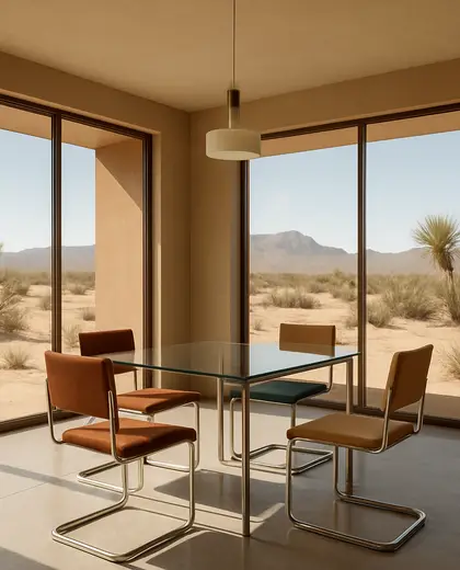 bauhaus salon — dining room (desert)