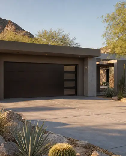 modern public space — garage (desert)
