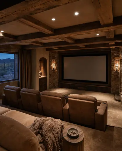 rustic theater — basement (desert)
