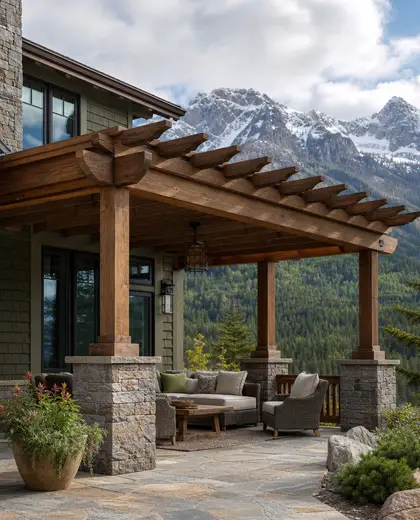 craftsman house — pergola (alpine)