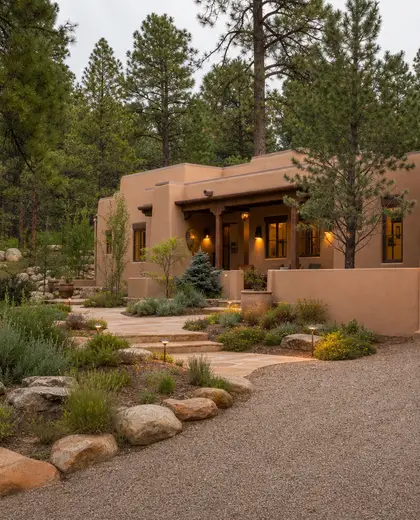 southwestern yard — front yard (forest)