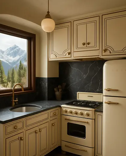 art deco house — small kitchen (alpine)