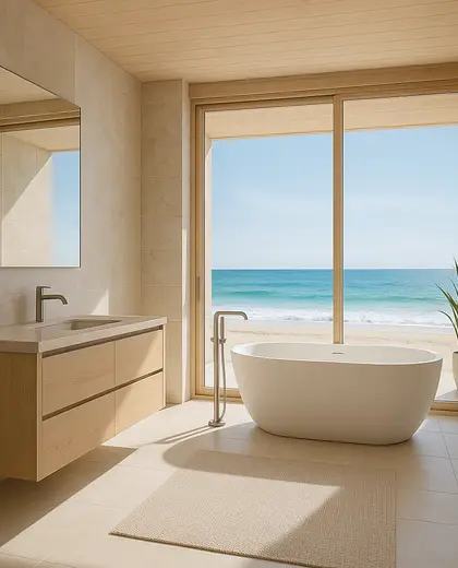 modern house — bathroom (beach)