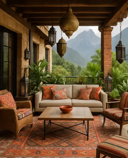 eclectic hotel — patio (mountain)