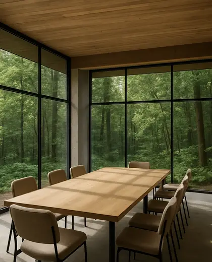 minimalist house — meeting room (forest)