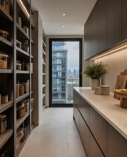 contemporary condo — pantry (urban)