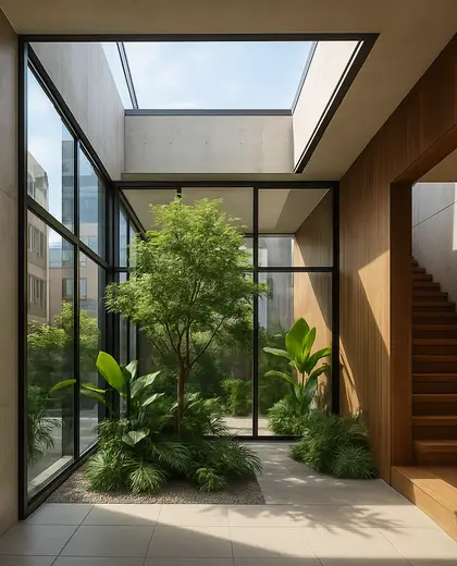 modern home — atrium (urban)