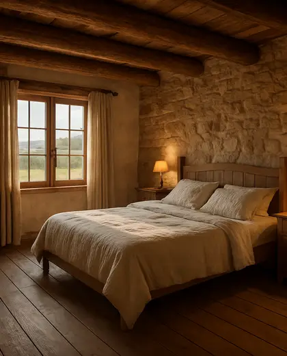 rustic farmhouse — bedroom (rural)
