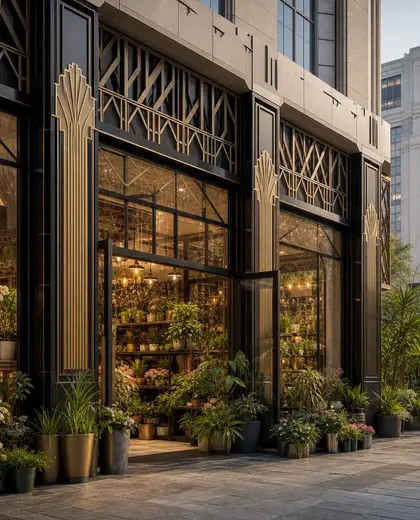 art deco store — garden (urban)
