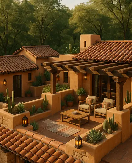 southwestern hotel — roof (forest)