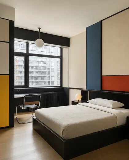 bauhaus apartment — bedroom (space)