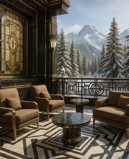 art deco home — patio (alpine)