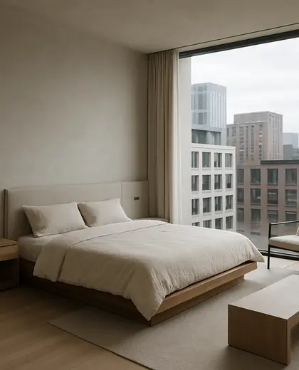minimalist house — bedroom (urban)