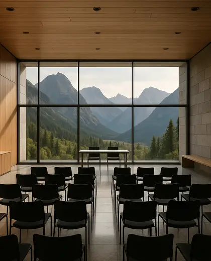 contemporary apartment — conference hall (mountain)