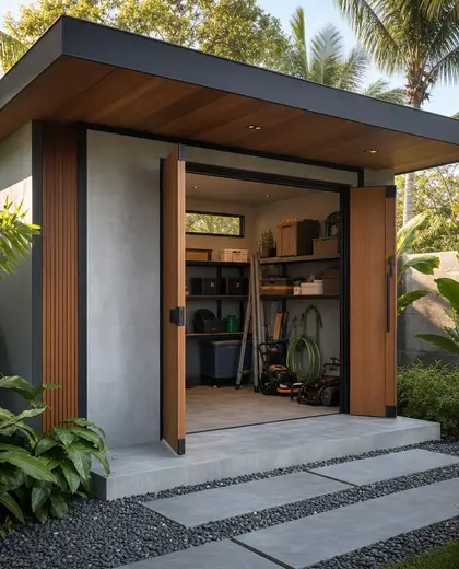 contemporary building — storage room (tropical)