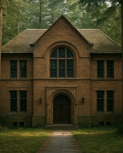vintage facade — library (forest)