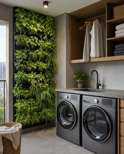 modern vertical garden — laundry room (urban)