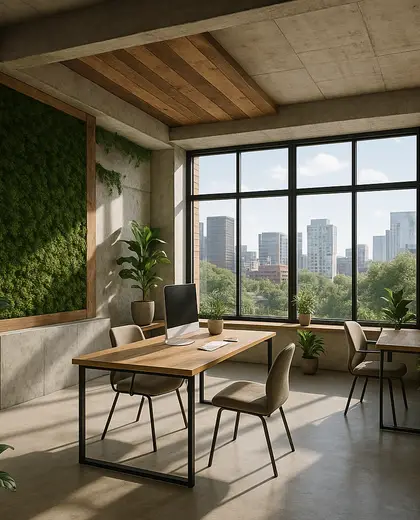 sustainable house — open office (urban)