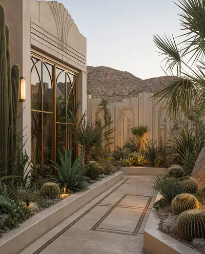 art deco garden — winter garden (desert)