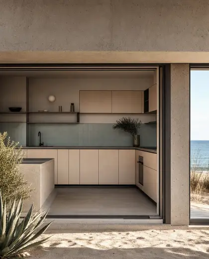 bauhaus yard — small kitchen (beach)