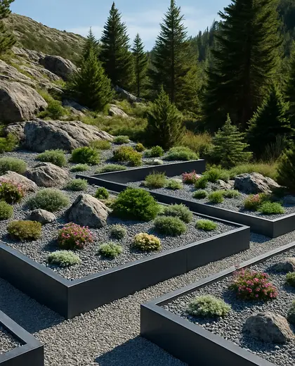 modern garden — edging (alpine)