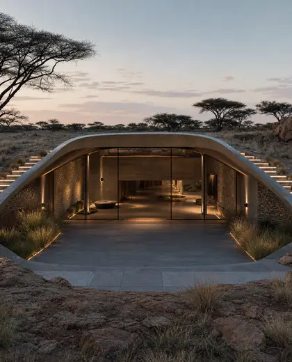 futuristic facade — basement (savanna)