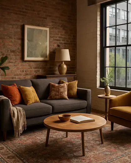 eclectic house — living room (urban)