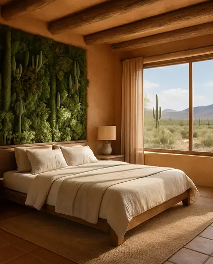 sustainable vertical garden — master bedroom (desert)