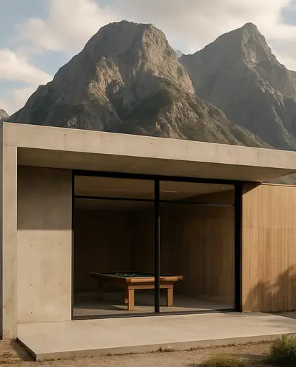 minimalist facade — game room (mountain)