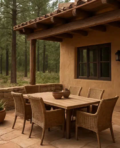 southwestern yard — informal dining room (forest)