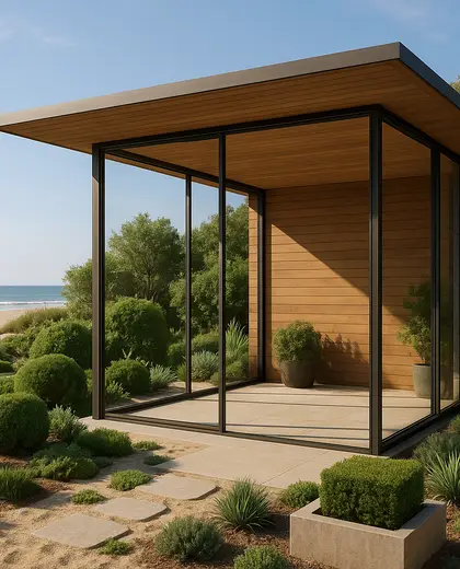 contemporary garden — room (beach)