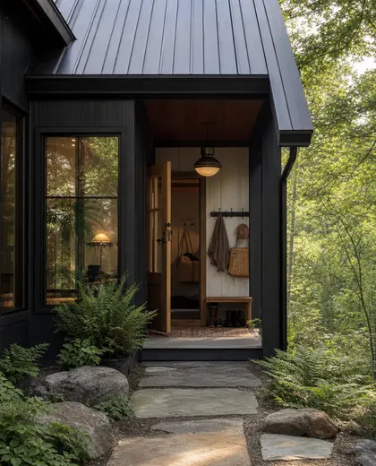 eclectic facade — mud room (forest)