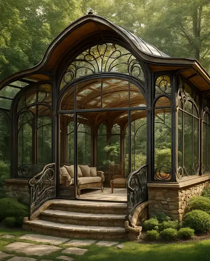 art nouveau yard — sunroom (forest)